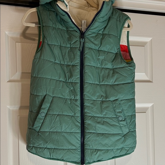 Boden Reversible Rainbow Striped Lightweight Gilet Size 4 - Picture 7 of 10